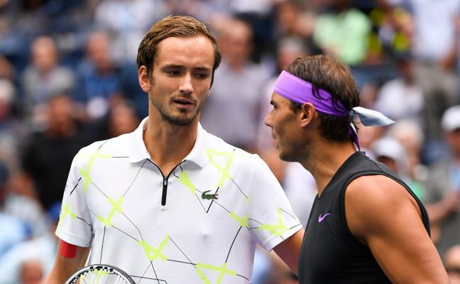 Rafa Nadal y Daniil Medvedev, durante la final del US Open 2019.