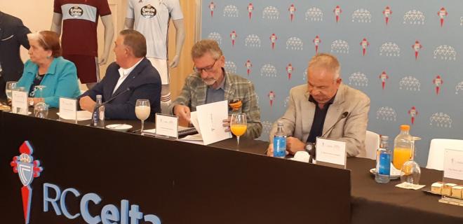 Carlos Mouriño, en el encuentro informativo del Celta.