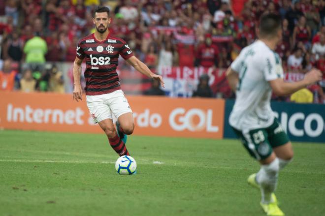 Pablo Marí, en un partido con el Flamengo frente a Palmeiras (Foto: Flamengo).