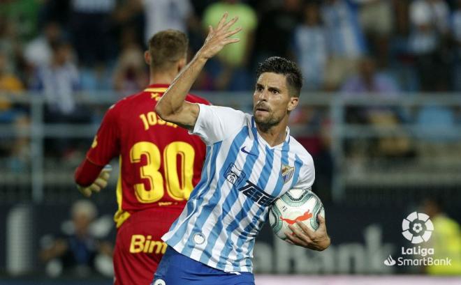 Adrián, tras marcar ante Las Palmas (Foto: LaLiga).