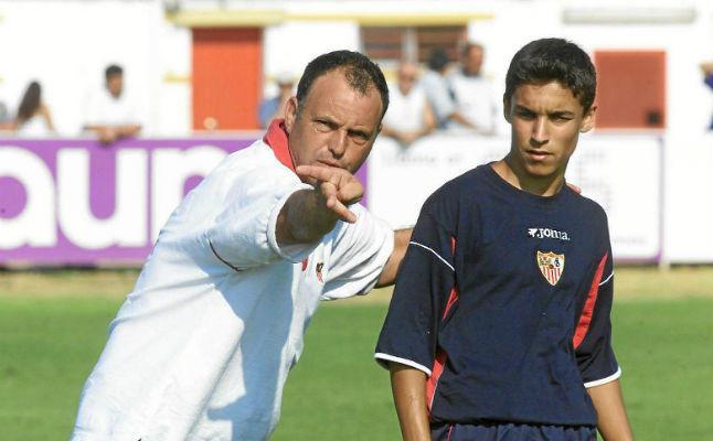 Caparrós, con Jesús Navas en la temporada 03/04.