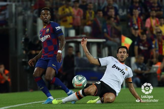 Dani Parejo, en el Camp Nou, se pierde el Valencia-Barcelona (Foto: LaLiga)
