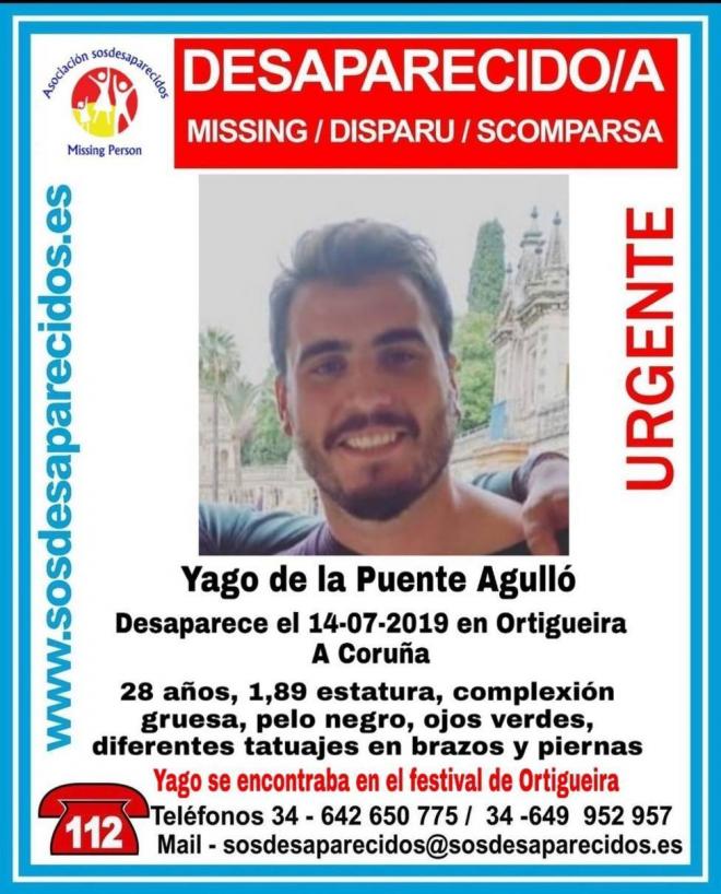 Yago de la Puente, el joven coruñés desaparecido.