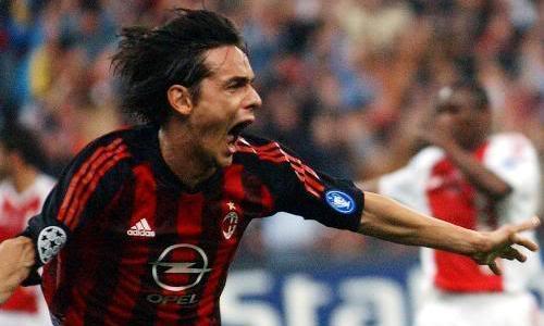 Inzaghi celebra un gol ante el Ajax.