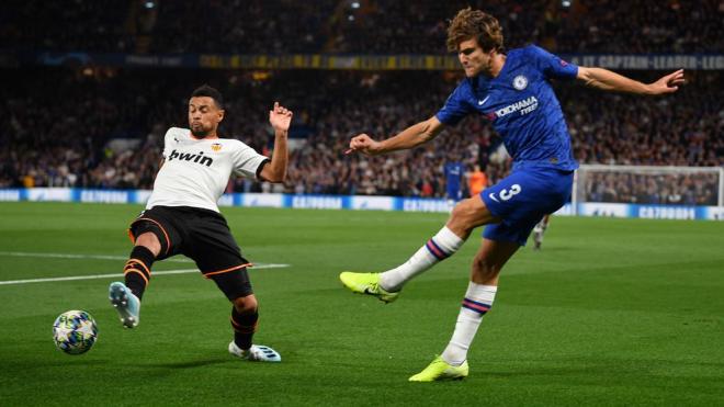 Coquelin contra el Chelsea (Foto: UEFA).