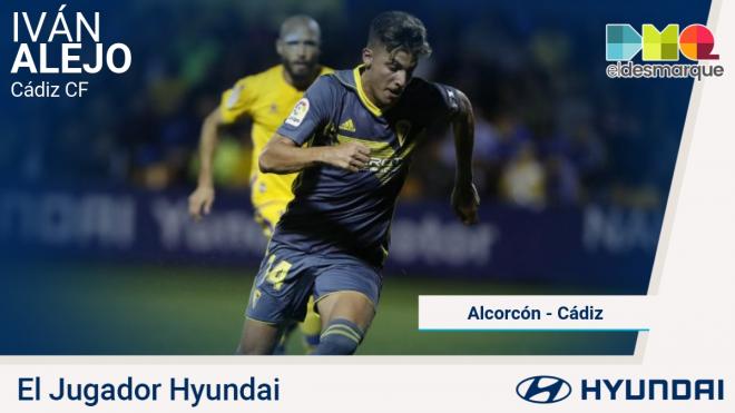 Iván Alejo, jugador Hyundai del Alcorcón-Cádiz.