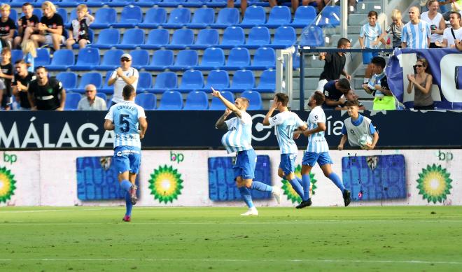 Cifu celebra su gol frente al Rayo.