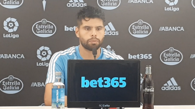 Araujo en sala de prensa (Foto: A.B.).