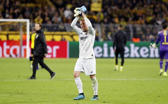 Ter Stegen, tras el partido ante el Borussia de Dortmund (Foto: FCB).