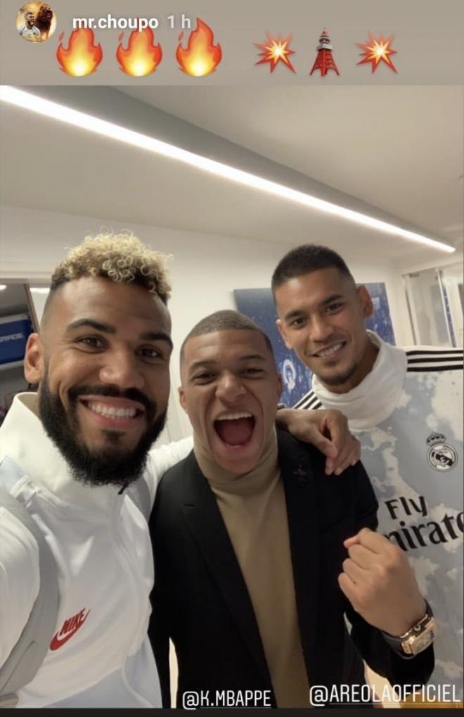 Areola, con Mbappé y Choupo-Moting.