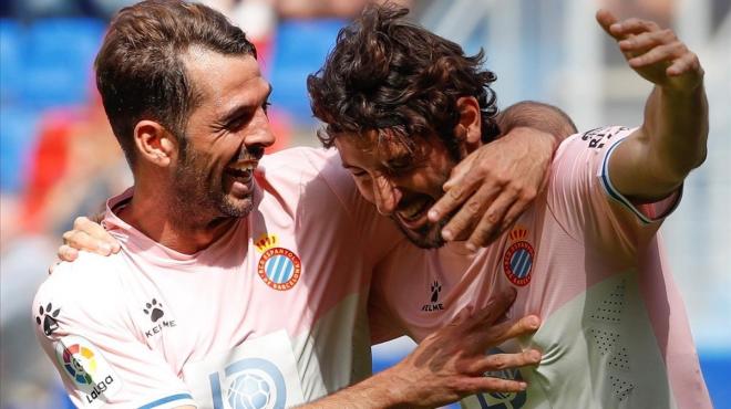 Víctor Sánchez y Granero, celebrando un gol (Foto: EFE).