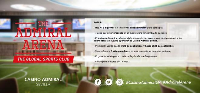 Bases del sorteo que llevará a cabo Casino Admiral Sevilla para cenar en Kaori junto a Nico Pareja y el resto de invitados.