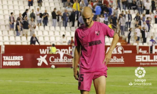 Mikel Villanueva, durante el Albacete-Málaga.