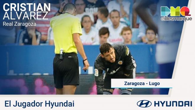 Cristian Álvarez, Jugador Hyundai del Zaragoza-Lugo.