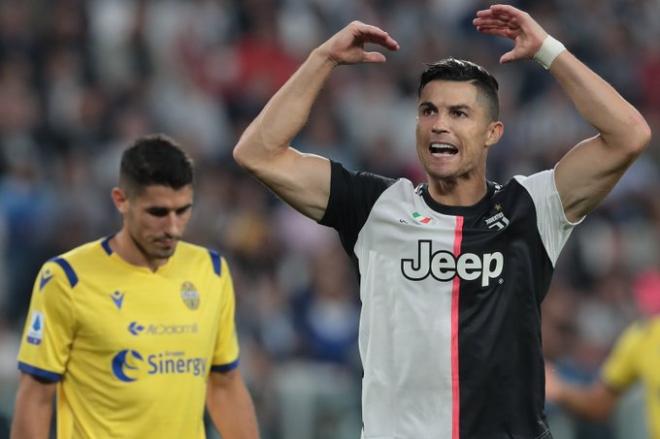 Cristiano Ronaldo, en un partido con la Juventus esta temporada.