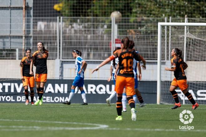Asun Martínez celebrando su primer gol contra el Espanyol (Foto: LaLiga)