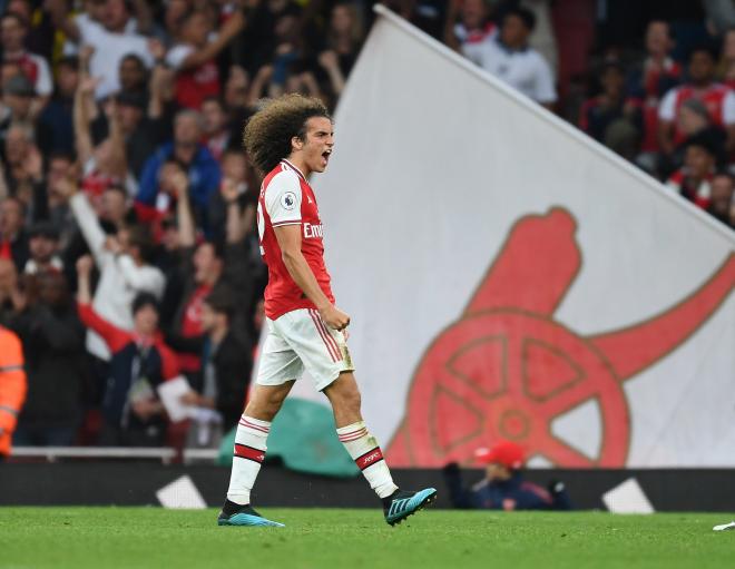 Guendouzi festeja el triunfo del Arsenal (Foto: AFC).