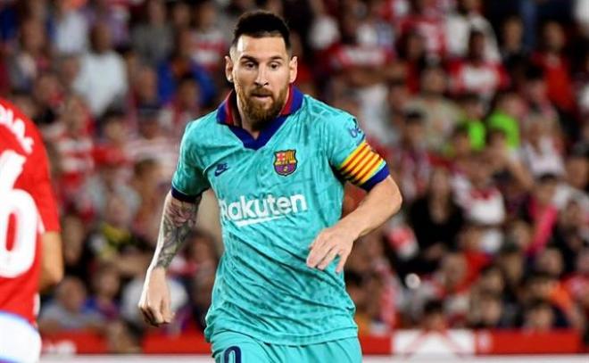 Leo Messi, en el partido ante el Granada.