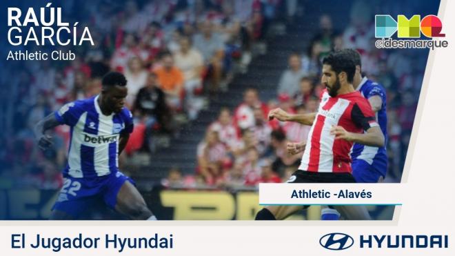 Raúl García, durante el partido ante el Alavés.