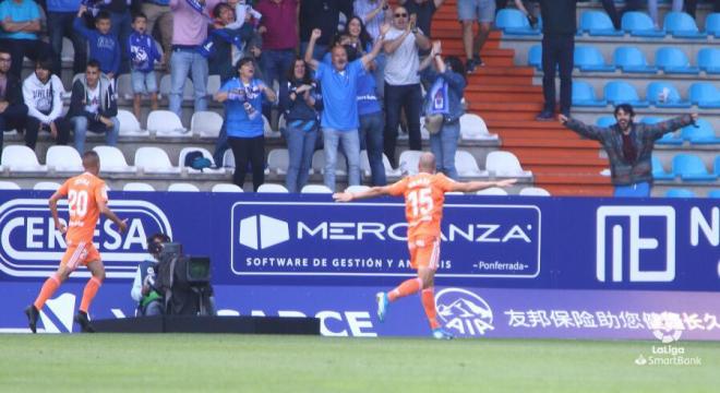 Ortuño celebra su gol contra la Ponferradina (Foto: LaLiga).