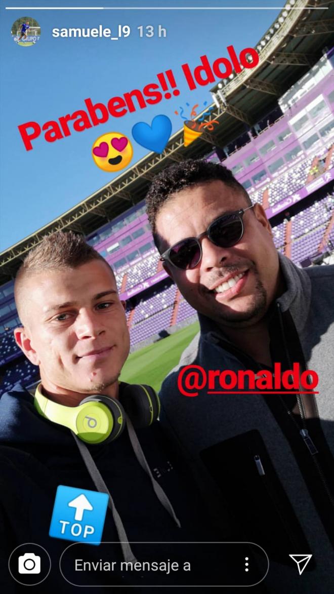 Samuele Longo y Ronaldo, en el José Zorrilla.