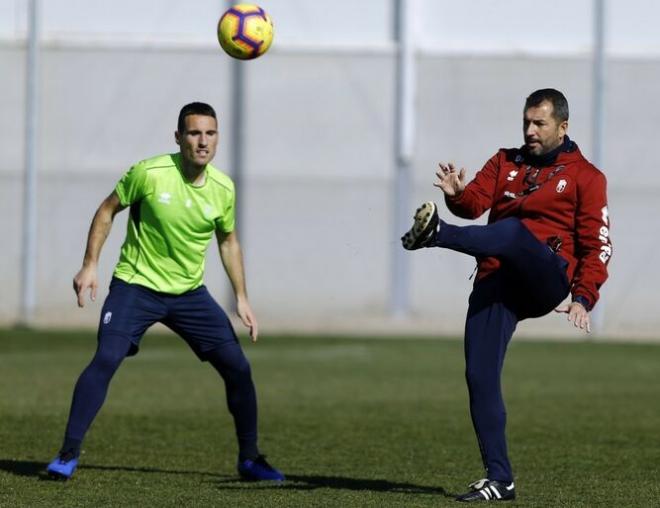 Fede San Emeterio y Diego Martínez, en un entrenamiento (Foto: Granada Hoy).