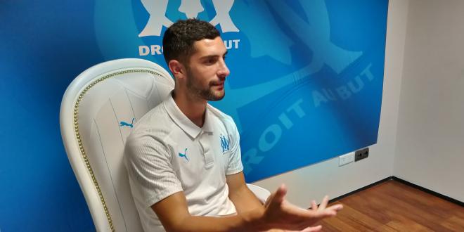 Álvaro González, en la entrevista con ElDesmarque en las instalaciones del Olympique de Marsella (Foto: Fran Fuentes).