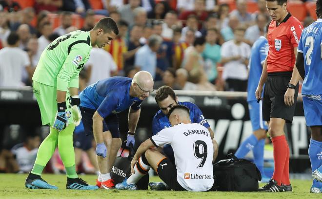 Gameiro vuelve tras lesionarse en el Valencia-Getafe (Foto: David González)