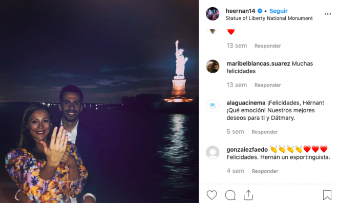 Imagen de Hernán Santana en su perfil de Instagram.