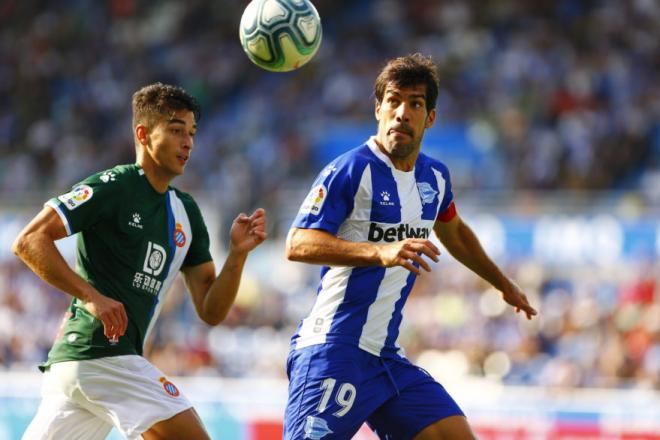 Manu García, durante un partido con el Alavés.