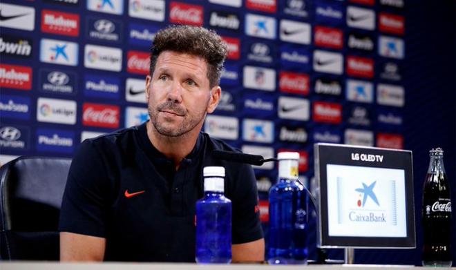 Simeone, en sala de prensa (Foto: ATM).