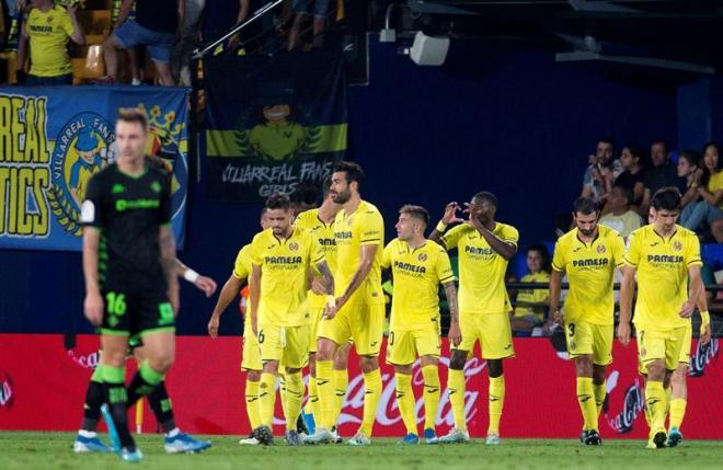Los jugadores del Villarreal aprovecharon los errores en defensa del Betis.