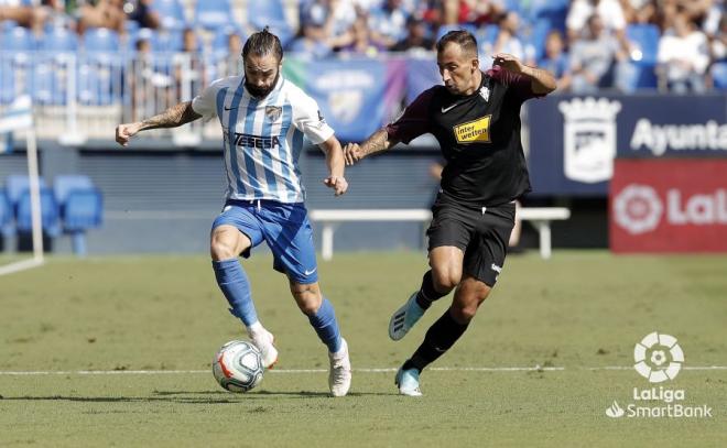 Aitor García, en una acción del partido (Foto: LaLiga).