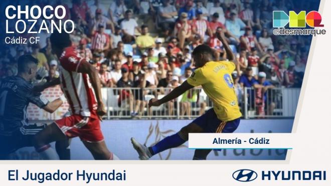 Choco Lozano, Jugador Hyundai del Almería-Cádiz.