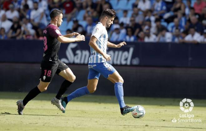 Javi Fuego durante el partido ante el Málaga (Foto: LaLiga)