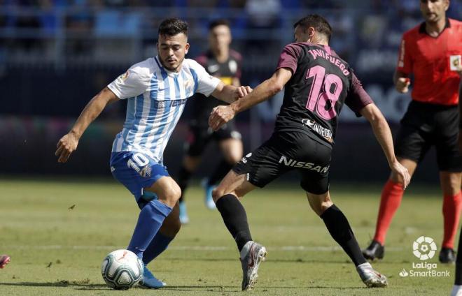 Lance del Málaga-Sporting de esta temporada (Foto: LaLiga).