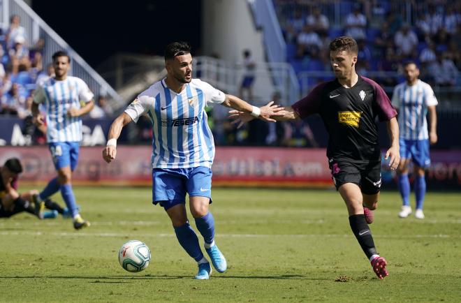 Nacho Méndez, durante el partido.