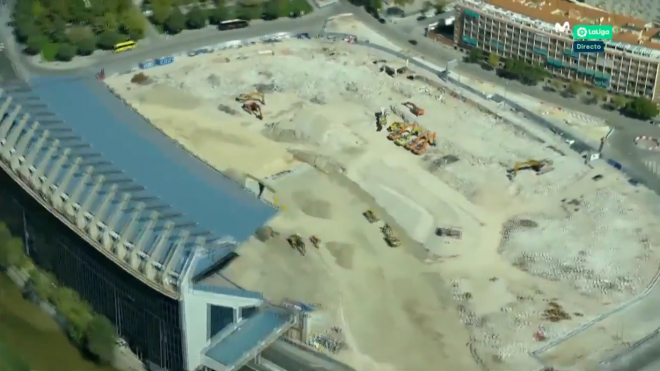 Vista aérea del Vicente Calderón (Imagen: Movistar).