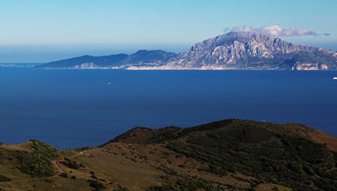 El Estrecho de Gibraltar, desde la parte europea.