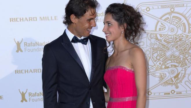 El tenista Rafa Nadal y su pareja, Xisca Perelló, en un acto (Foto: EFE).