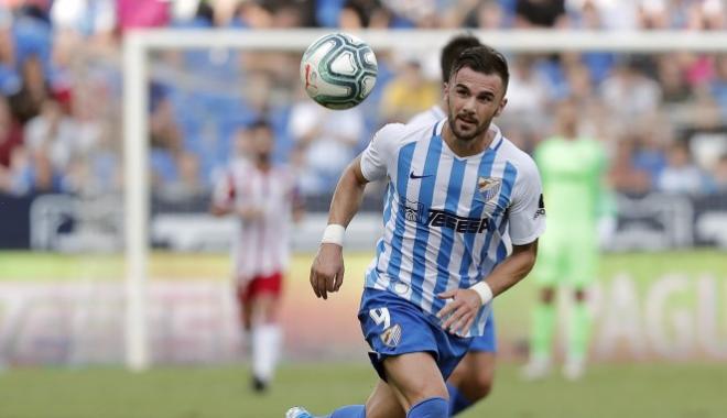 Sadiku con el Málaga CF. (Foto: Málaga CF)