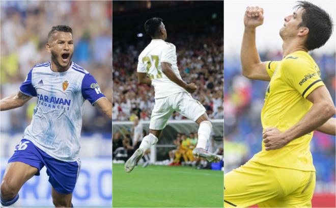 Luis Suárez, Rodrygo y Gerard Moreno.