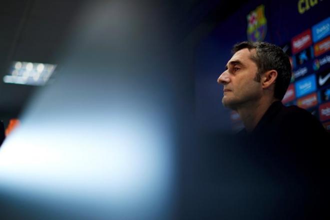 Ernesto Valverde en sala de prensa (Foto: EFE).