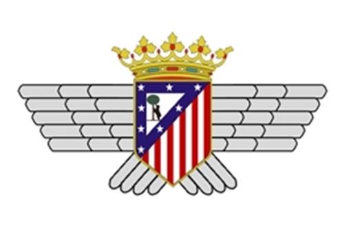Escudo del Club Atlético-Aviación, que representó al club colchonero entre 1939 y 1947.