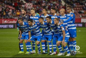 El once del Deportivo ante el Girona (Foto: LaLiga).