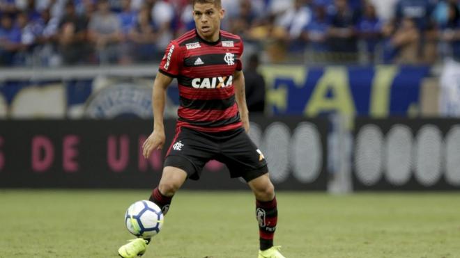 Gustavo Cuéllar en su etapa en el Flamengo.