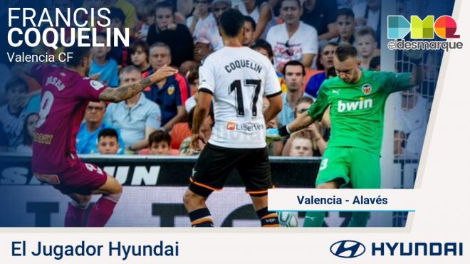 Coquelin, jugador Hyundai del Valencia-Alavés.