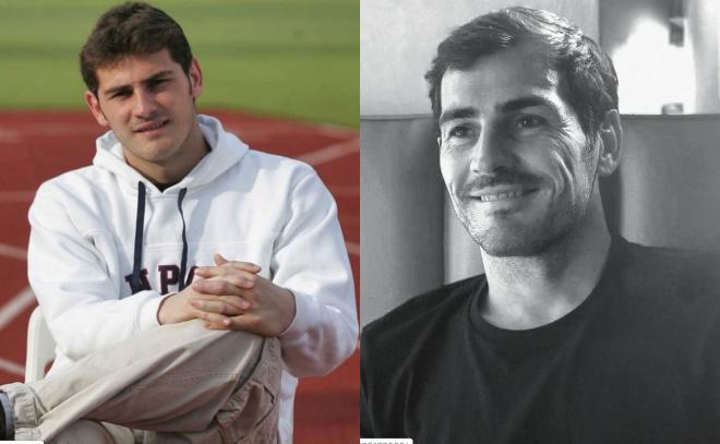 Iker Casillas, en 2004 y en 2019 (Fotos: Instagram @ikercasillas).