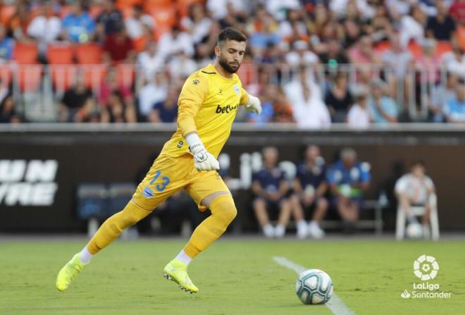 Antonio Sivera, en un Valencia-Alavés disputado en Mestalla (Foto: LaLiga).