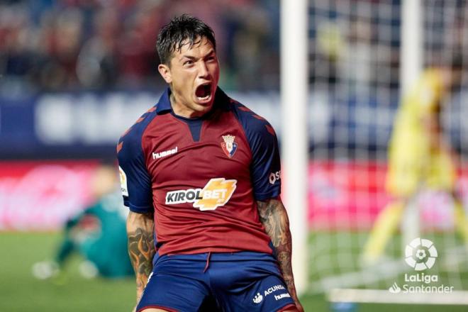 Chimy Ávila celebra su gol ante el Villarreal (Foto: LaLiga).